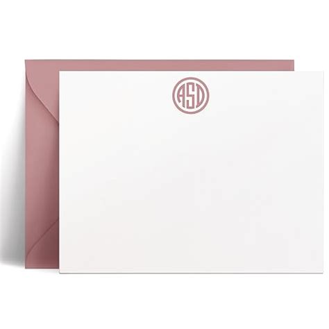 Amazon Custom Circle Monogrammed Stationery Cards Personalized