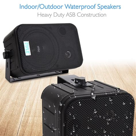 Pyle Home PDWR50B 6 5 Inch Indoor Outdoor Waterproof Speakers Black