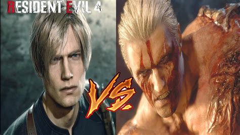 Resident Evil 4 Remake Krauser Boss Fight Transformation YouTube