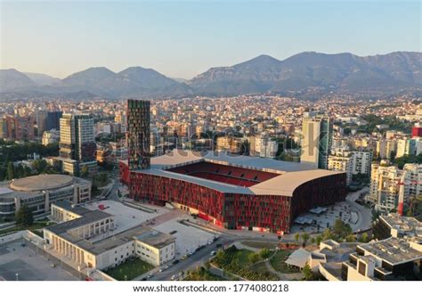 Air Albania Stadium By Drone Tirana Stock Photo 1774080218 | Shutterstock