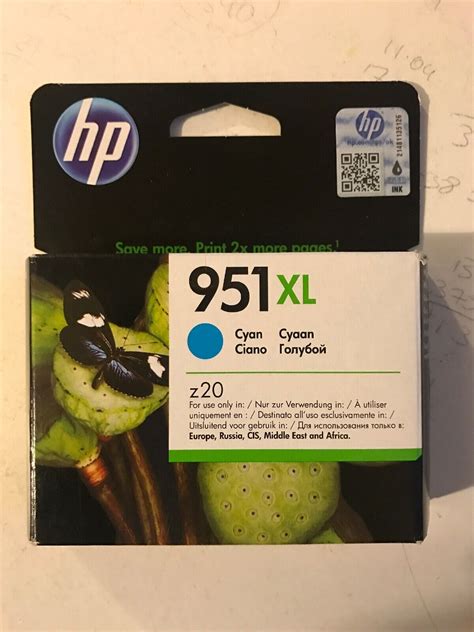 Genuine Original HP 951XL Cyan CN046AE Printer Ink Cartridge 2024 EBay