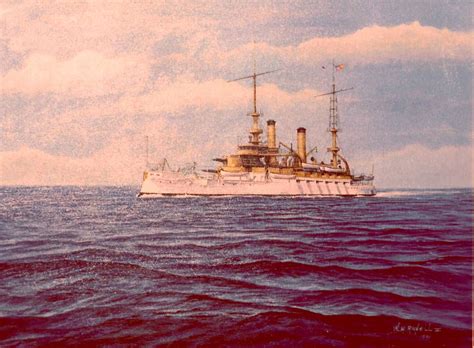 Battleship Uss Kentucky Spanish American War The Spanish American