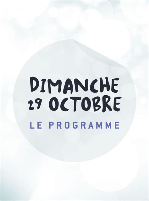 Programme des animations Protestants en Fête dimanche 29 octobre