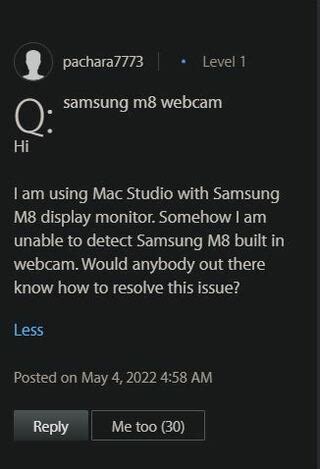 La Webcam Samsung Smart Monitor M Ne Fonctionne Pas Ou Ne D Tecte Pas