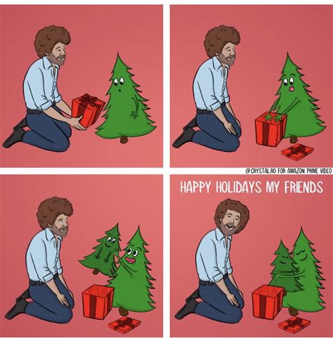 Happy holidays, Bob Ross : r/wholesomememes