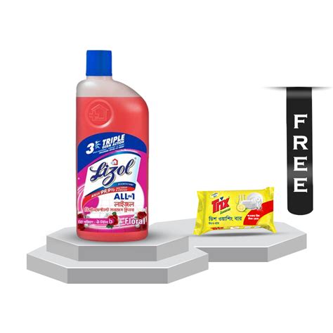 Lizol Floral Disinfectant Surface Floor Cleaner Liter With Trix