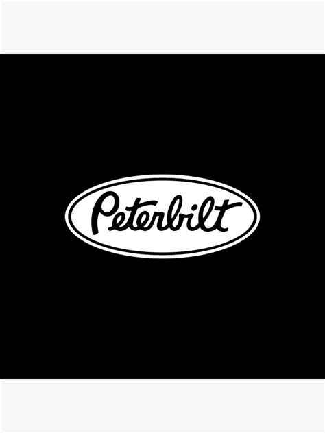 White Peterbilt Logo Poster For Sale By Rihannanna Redbubble