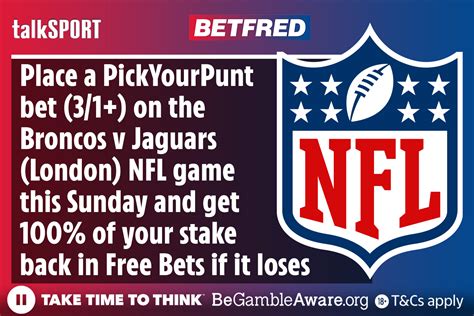 Place A Pickyourpunt Bet 31 On The Broncos Vs Jaguars Nfl Game This