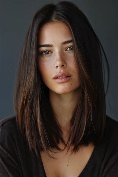 The Expensive Old Money Brunette Gallery In 2024 Dark Brunette Hair Straight Hair Cuts