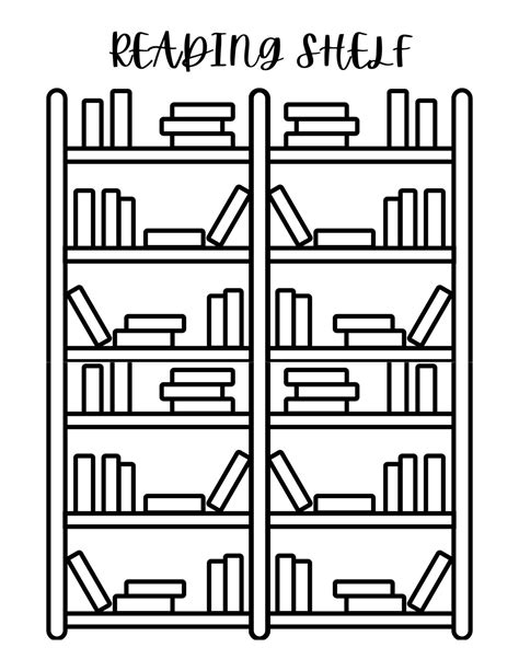 Printable Digital Reading Tracker Bookshelf And Monthly Reading Tracker