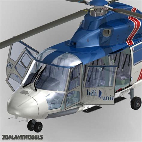 Eurocopter Dauphin Helicopter Interior 3d Model