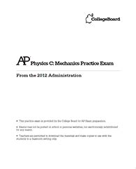 Ap Physics C Mechanics Multiple Choice Frq And Answer Exam Papers Pdf