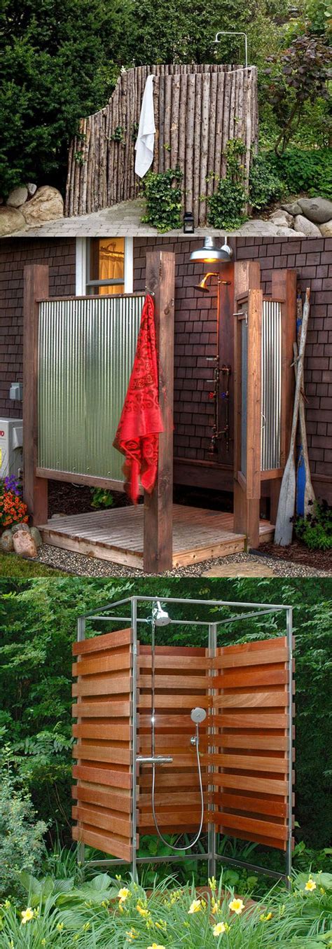 32 Beautiful And Easy Diy Outdoor Shower Ideas A Piece Of Rainbow Outdoor Shower Enclosure