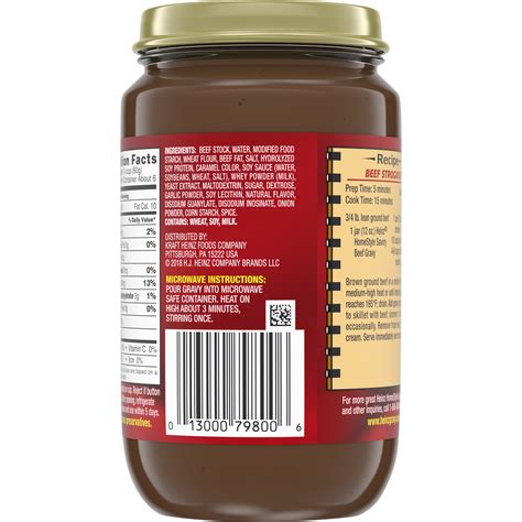 Heinz Homestyle Savory Beef Gravy 12 Oz Jar