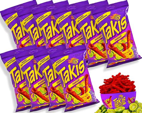 Takis Chips Fuego Chips Box Pack Von 10 Je 56g Chips Grosspackung