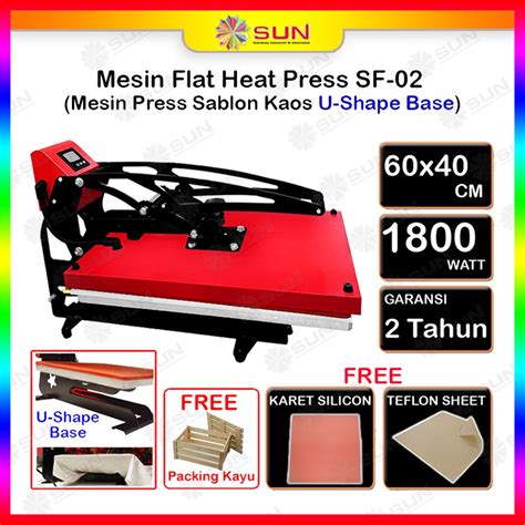 Jual Mesin Press Sablon Kaos 60x40 U Shape High Pressure SF 02 Untuk