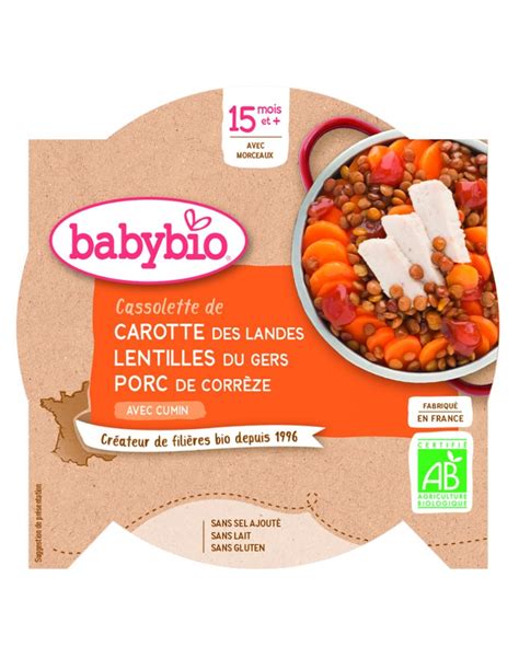 Meniu Cu Morcovi Linte Si Carne De Porc 260g BabyBio Dr Max Farmacie