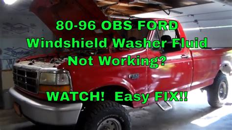 Obs Ford Fixing Windshield Washer Fluid Pump Easy Youtube