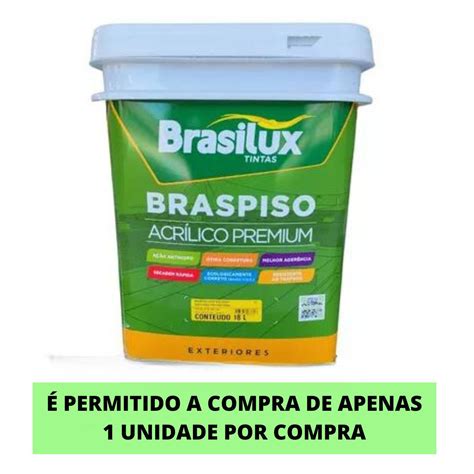 BRASILUX BRASPISO TINTA PREMIUM PARA PISO ACETINADA CINZA ESCURO 18