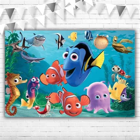 Amazon Nemo Backdrop Baby Shower 5x3ft Happy 1st Birthday Finding