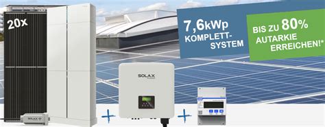 Solax Hybrid Solaranlage Mit T BAT Stromspeicher Kompl Set 7 6kWp