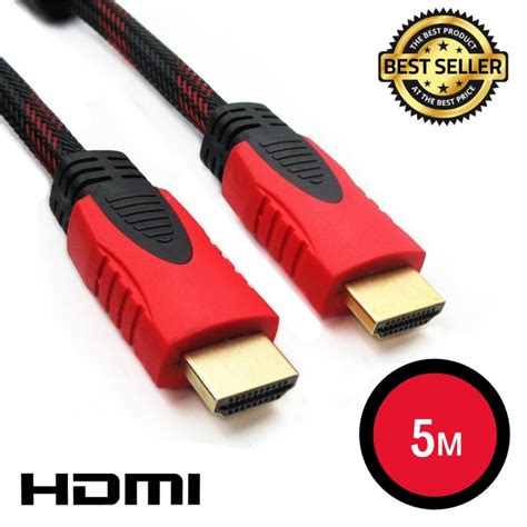 Jual Kabel HDMI 5 Meter Serat Jaring HDMI To HDMI 5 M 1080p V 14 3D HQ