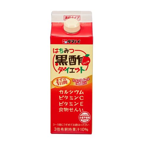 はちみつ黒酢ダイエット濃縮タイプ 500ml×12本│タマノイ酢公式通販サイト