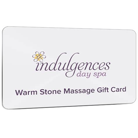 Warm Stone Massage Gift Card - Indulgences Day Spa