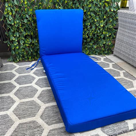 Sunbrella Outdoor Chaise Lounge Cushion Pacific Blue - TERRA Greenhouses