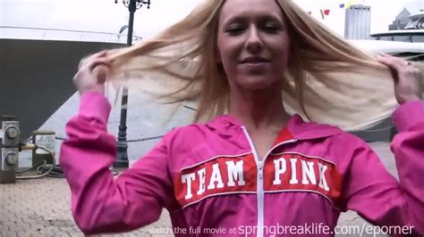 Shy Blonde Flashing Downtown