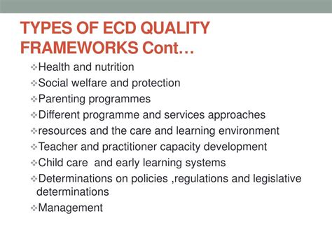 Ppt Quality Ecd Frameworks Osisa Regional Ecd Conference 3 To 5