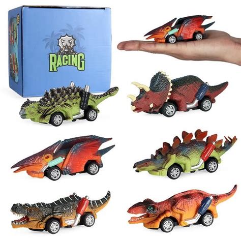 Pimpimsky Lot De Jouets En Forme De Voitures De Dinosaures Jeu De