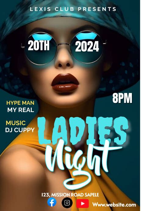 Black Maximalist Ladies Night Poster Template Postermywall