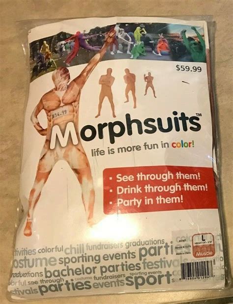 Muscle Morph Original Morphsuits Party Costume New In Retail Package L