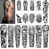 Amazon FIFYAN 54 Sheets Full Arm Sleeve Temporary Tattoos For