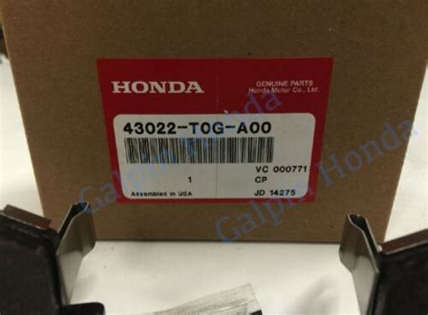 🔥 2012 2016 Honda Cr V Genuine Honda Rear Brake Pad Set Oem 43022 T0g