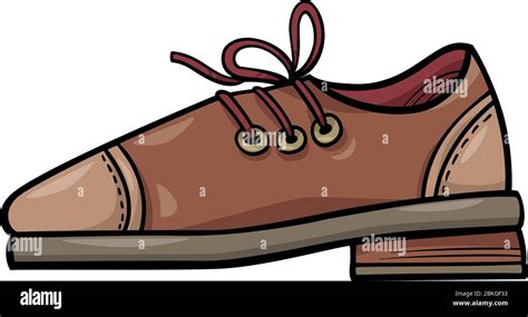 Cartoon Illustration Of Shoe Leather Object Clip Art Stock Vector Image