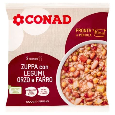 Zuppa Con Legumi Orzo E Farro Surgelata Conad Conad