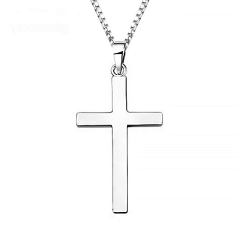 925 Sterling Silver Small Cross Pendant Necklace Cross Necklace For Wo