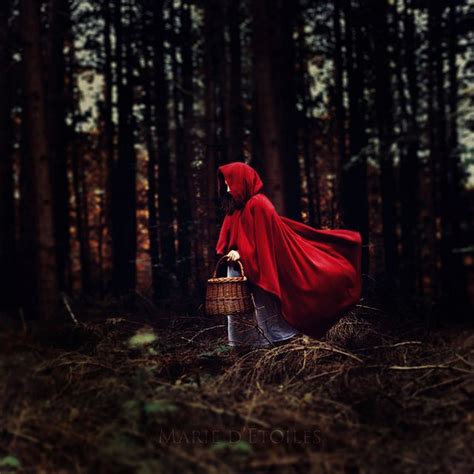 Red Ridinghood Red Cloak Denim Skirt Black Shirt Basket Red Riding