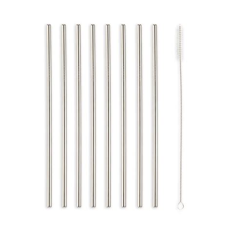 Kikkerland Stainless Steel Straws Trinkhalm Edelstahl Stahl