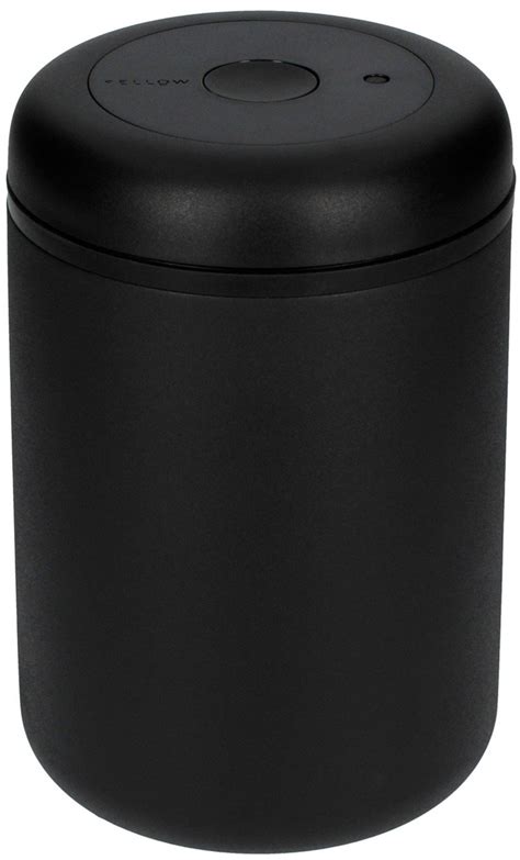 Fellow Atmos Vacuum Canister For Coffee Beans Matte Black Steel Crema