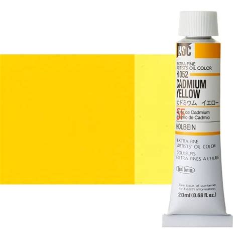 Holbein Extra Fine Artists Oil Color 20 Ml Tube Cadmium Yellow