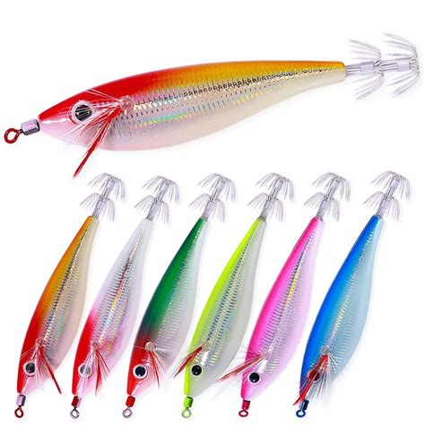 Pcs Cm G Shrimp Fishing Lure Squid Jig Artificial Wood Shrimps