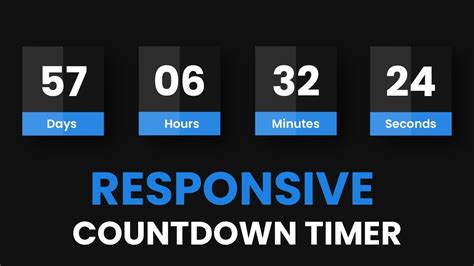 Responsive Countdown To A Certain Date HTML CSS Javascript YouTube