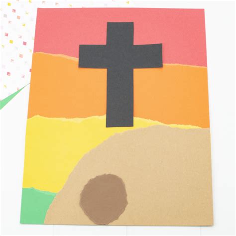 Easter Paper Craft Sunset Cross Faith Based My Joy Filled Life