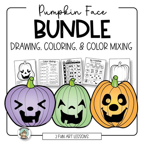 Pumpkin Face Ideas for Drawing and Coloring