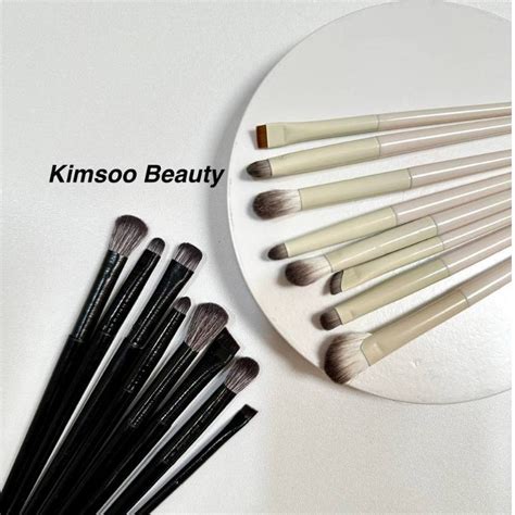 Jual Kuas Set Pcs Pouch Nude Black Kuas Make Up Brush Eyeshadow