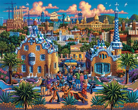 Barcelona Pieces Dowdle Folk Art Puzzle Warehouse