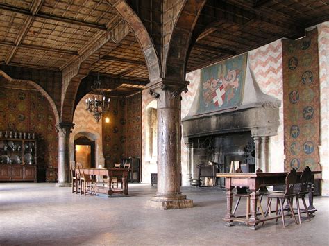 Interior of Chillon Castle The Château de Chillon Medieval Life